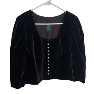 Vintage Tostmann Velvet Top Long Sleeve Pearl Buttons 42